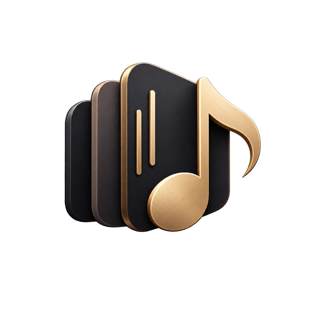 Music player app icon. AI-generated.